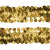 Тесьма с пайетками D16, шир. 30 мм/уп. 25+/-1 м, цвет золото - купить в Калуге. Цена: 1 087.39 руб.