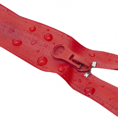 Молния водонепроницаемая PVC Т-7, 20 см, неразъемная, цвет (820)-красный - купить в Калуге. Цена: 21.56 руб.