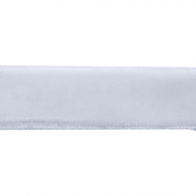 Лента бархатная нейлон, шир.12 мм, (упак. 45,7м), цв.01-белый - купить в Калуге. Цена: 457.61 руб.