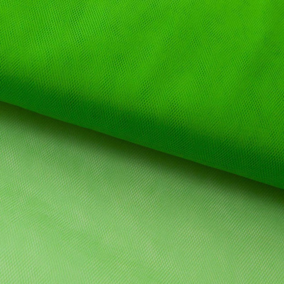Фатин матовый 16-146, 12 гр/м2, шир.300см, цвет зелёный - купить в Калуге. Цена 112.70 руб.