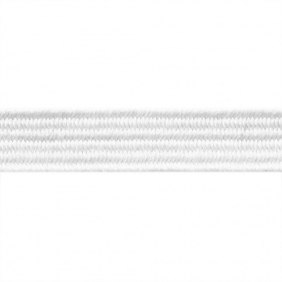 Резиновые нити с текстильным покрытием, шир. 6 мм ( упак.55 м/уп), цв.-белый - купить в Калуге. Цена: 210.75 руб.