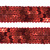 Тесьма с пайетками 3, шир. 20 мм/уп. 25+/-1 м, цвет красный - купить в Калуге. Цена: 778.19 руб.