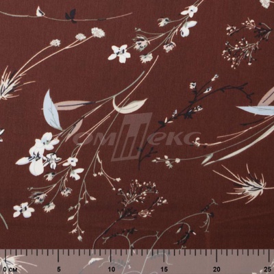 Плательная ткань "Фламенко" 2.2, 80 гр/м2, шир.150 см, принт растительный - купить в Калуге. Цена 239.03 руб.