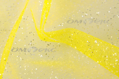 Сетка Глиттер, 40 гр/м2, шир.160см, цвет жёлтый - купить в Калуге. Цена 163.01 руб.