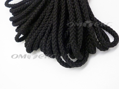 Шнур В-035 4 мм круп.плетение 100 м черный - купить в Калуге. Цена: 156.40 руб.