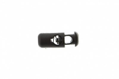 8108 Фиксатор пластиковый "Бочонок", 20х8 мм, цвет чёрный - купить в Калуге. Цена: 1.31 руб.