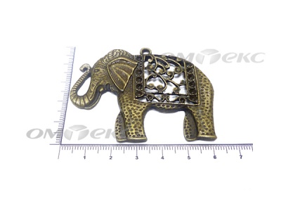 Декоративный элемент для творчества из металла "Слон"  - купить в Калуге. Цена: 26.66 руб.