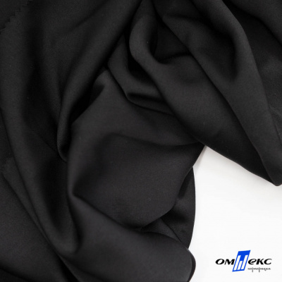 Ткань плательная Габриэль 100% полиэстер,140 (+/-10) гр/м2, шир. 150 см, цв. черный BLACK - купить в Калуге. Цена 248.37 руб.