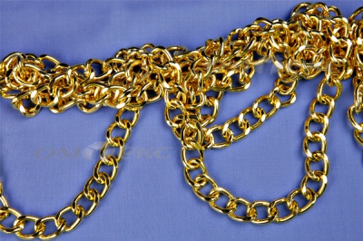 Цепь металл декоративная №11 (17*13) золото (10+/-1 м)  - купить в Калуге. Цена: 1 341.87 руб.