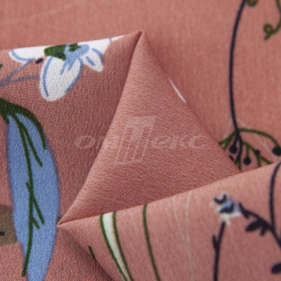 Плательная ткань "Фламенко" 2.1, 80 гр/м2, шир.150 см, принт растительный - купить в Калуге. Цена 311.05 руб.