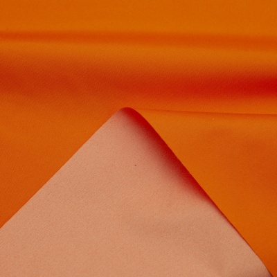 Поли понж (Дюспо) 17-1350, PU/WR, 65 гр/м2, шир.150см, цвет оранжевый - купить в Калуге. Цена 82.93 руб.