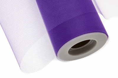 Фатин в шпульках 16-85, 10 гр/м2, шир. 15 см (в нам. 25+/-1 м), цвет фиолетовый - купить в Калуге. Цена: 100.69 руб.