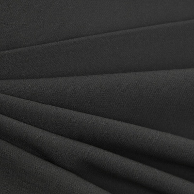 Костюмная ткань "Элис", 220 гр/м2, шир.150 см, цвет чёрный - купить в Калуге. Цена 308 руб.