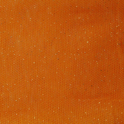 Сетка Глиттер, 24 г/м2, шир.145 см., оранжевый - купить в Калуге. Цена 117.24 руб.
