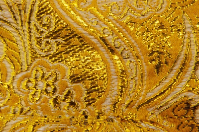 Ткань костюмная жаккард №12, 140 гр/м2, шир.150см, цвет жёлтый - купить в Калуге. Цена 383.29 руб.