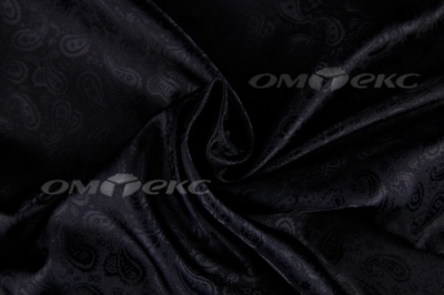 Ткань подкладочная жаккард Р14098, чёрный, 85 г/м2, шир. 150 см, 230T - купить в Калуге. Цена 166.45 руб.