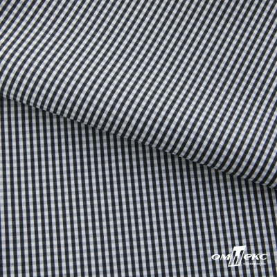 Ткань сорочечная Клетка Виши, 115 г/м2, 58% пэ,42% хл, шир.150 см, цв.6-черный, (арт.111) - купить в Калуге. Цена 306.69 руб.