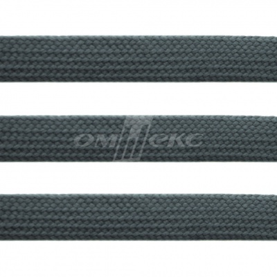 Шнур плетеный (плоский) d-12 мм, (уп.90+/-1м), 100% полиэстер, цв.272 - серый - купить в Калуге. Цена: 8.62 руб.