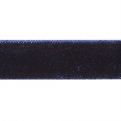 Лента бархатная нейлон, шир.12 мм, (упак. 45,7м), цв.180-т.синий - купить в Калуге. Цена: 411.60 руб.