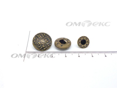 Кнопки металл 15 мм альфа антик с рис.№3  - купить в Калуге. Цена: 2.90 руб.