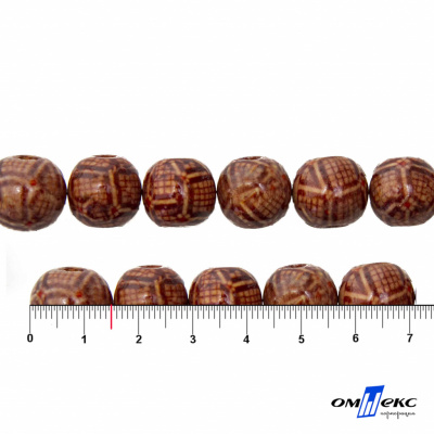 0125-Бусины деревянные "ОмТекс", 15 мм, упак.50+/-3шт - купить в Калуге. Цена: 77 руб.