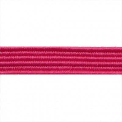 Резиновые нити с текстильным покрытием, шир. 6 мм ( упак.30 м/уп), цв.- 84-фуксия - купить в Калуге. Цена: 155.22 руб.