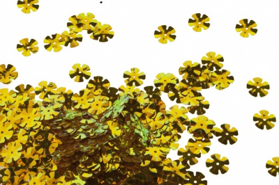 Пайетки "ОмТекс" россыпью,DOUBLE SIDED GOLD,цветок 14 мм/упак.50 гр, цв. 0460-золото - купить в Калуге. Цена: 80.12 руб.