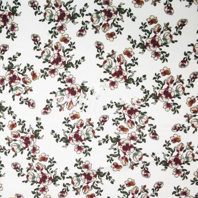 Плательная ткань "Фламенко" 23.1, 80 гр/м2, шир.150 см, принт растительный - купить в Калуге. Цена 264.56 руб.