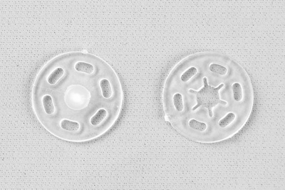Кнопки пришивные пластиковые 15 мм, блистер 24шт, цв.-прозрачные - купить в Калуге. Цена: 68.79 руб.