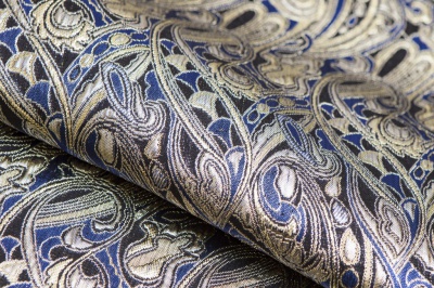Ткань костюмная жаккард, 135 гр/м2, шир.150см, цвет синий№18 - купить в Калуге. Цена 441.95 руб.