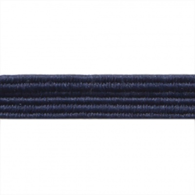 Резиновые нити с текстильным покрытием, шир. 6 мм ( упак.30 м/уп), цв.- 117-т.синий - купить в Калуге. Цена: 152.05 руб.