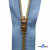 Молнии джинсовые металл т-5, 18 см латунь (YG), цв.-деним (231) - купить в Калуге. Цена: 22.80 руб.