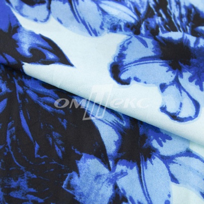 Плательная ткань "Фламенко" 19.1, 80 гр/м2, шир.150 см, принт растительный - купить в Калуге. Цена 241.49 руб.