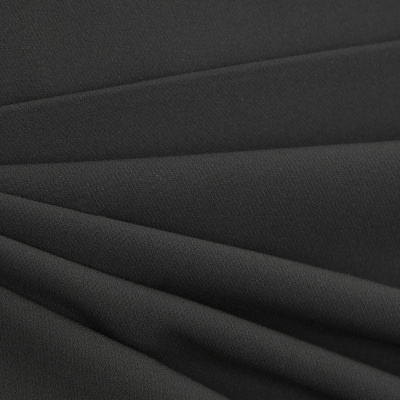 Костюмная ткань "Элис", 200 гр/м2, шир.150см, цвет чёрный - купить в Калуге. Цена 306.20 руб.