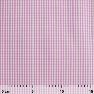 Ткань сорочечная Клетка Виши, 115 г/м2, 58% пэ,42% хл, шир.150 см, цв.1-розовый, (арт.111) - купить в Калуге. Цена 306.69 руб.