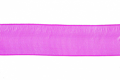 Лента органза 1015, шир. 10 мм/уп. 22,8+/-0,5 м, цвет ярк.розовый - купить в Калуге. Цена: 38.39 руб.