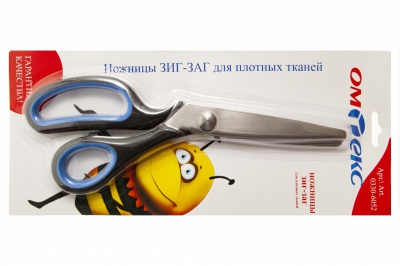 Ножницы арт.0330-6052 "ЗИГ-ЗАГ" 5 мм, для плотных тканей , 9"/ 229 мм - купить в Калуге. Цена: 733.08 руб.