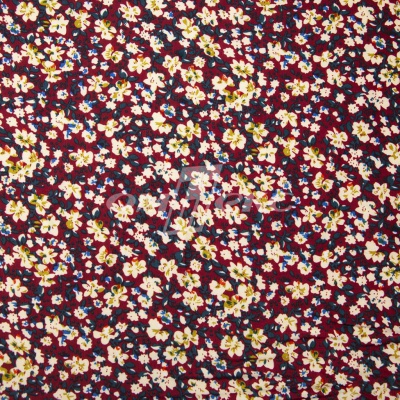 Плательная ткань "Софи" 5.1, 75 гр/м2, шир.150 см, принт растительный - купить в Калуге. Цена 243.96 руб.