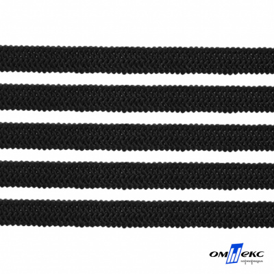 Лента эластичная вязанная (резинка) 4 мм (200+/-1 м) 400 гр/м2 черная бобина "ОМТЕКС" - купить в Калуге. Цена: 1.78 руб.