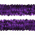 Тесьма с пайетками 12, шир. 30 мм/уп. 25+/-1 м, цвет фиолет - купить в Калуге. Цена: 1 098.48 руб.