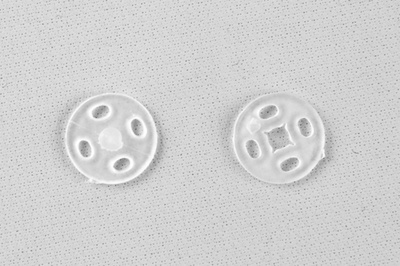 Кнопки пришивные пластиковые 10 мм, блистер 24шт, цв.-прозрачные - купить в Калуге. Цена: 48.41 руб.