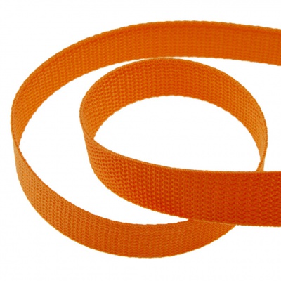 Стропа текстильная, шир. 25 мм (в нам. 50+/-1 ярд), цвет оранжевый - купить в Калуге. Цена: 409.94 руб.