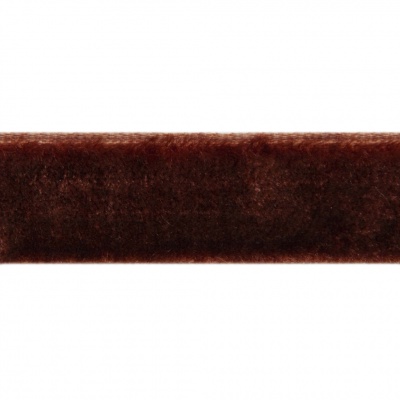 Лента бархатная нейлон, шир.12 мм, (упак. 45,7м), цв.120-шоколад - купить в Калуге. Цена: 392 руб.